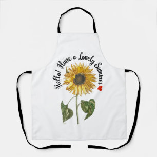 Delantal ¡Hola! Ten un verano encantador - Girasol vintage