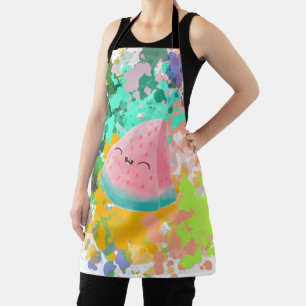 Delantal Hola Verano - Diseño de sandía feliz fruta