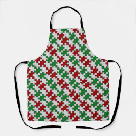 Delantal Holiday Jigsaw Apron