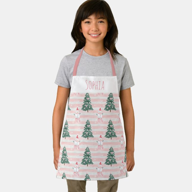Delantal Holiday Kitchen Apron for Children Christmas Gift (in situ)