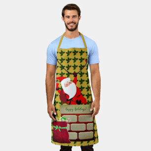 Delantal Holly Happy Holidays Santa Fun