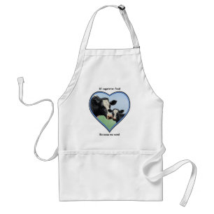 Delantal Holstein Calf & Cow Blue Heart Vegetarian