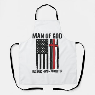 Delantal Hombre de Dios Diseño de Camiseta Cristiana Cruz P