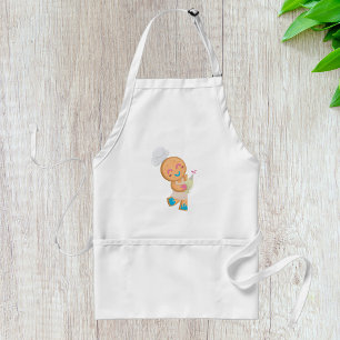 Delantal Hombre de Jengibre Chef con Bolsa de Piping