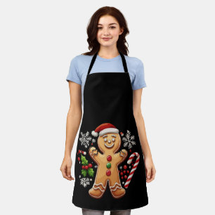Delantal Hombre de Jengibre Festivo Ilustración de Galleta