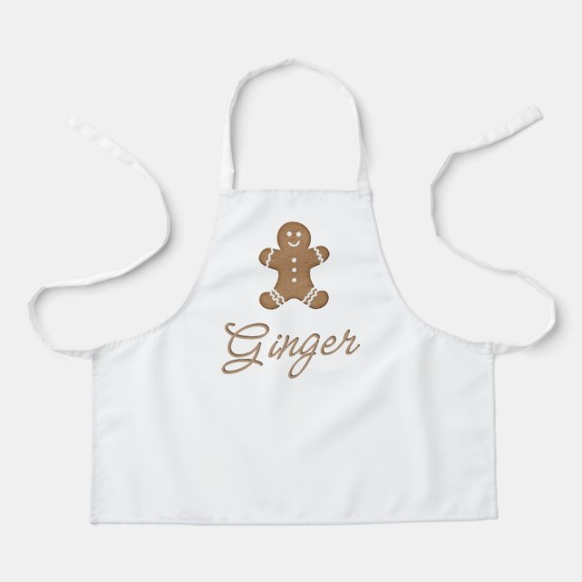 Delantal Hombre de pan de jengibre Navidades Holiday Cocina (Anverso)