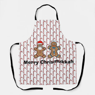 Delantal Hombre judío de pan de jengibre y Santa Apron