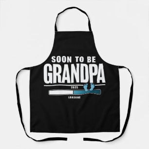 Delantal Hombre Pronto Abuelo EST. 2025 Nuevo Abuelo 