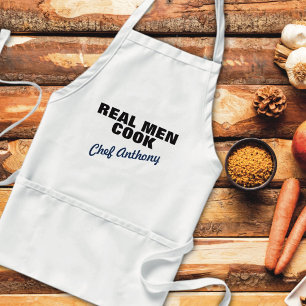 Delantal Hombres Reales Cocinan Apron Estándar Personalizad