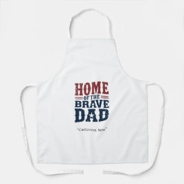 Delantal Home of the Brave Dad Apron – BBQ Hero Gift