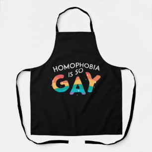 Delantal Homofobia es el orgullo gay LGBT gay, la bandera a