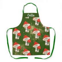 Hongos en acuarela para cocina personalizada