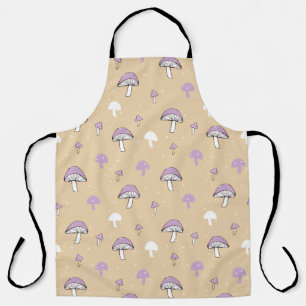 Delantal Hongos Lavender en la nieve