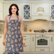 Hongos y verdes frondosos púrpura