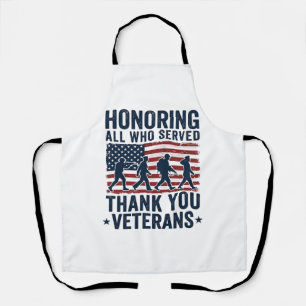 Delantal Honrando a todos los que sirvieron Gracias Veteran