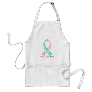 Delantal Hope Teal and Pink Awareness Ribbon