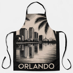 Delantal Horizonte de Orlando en negro y blanco con estilo