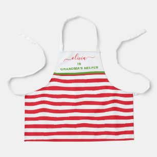 Delantal Hormigón de cocina de la abuela verde roja