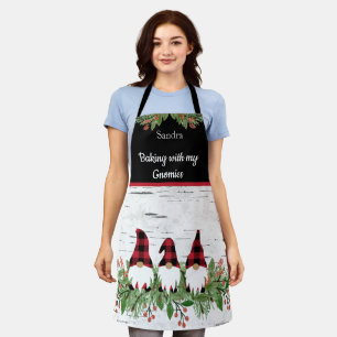 Delantal Hornear con mi Gnomies Red Gorra Buffalo Plasto