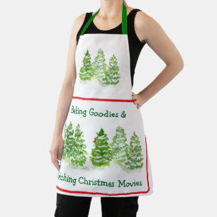 Delantal Hornear + Ver Películas de Navidad Árboles de Acua