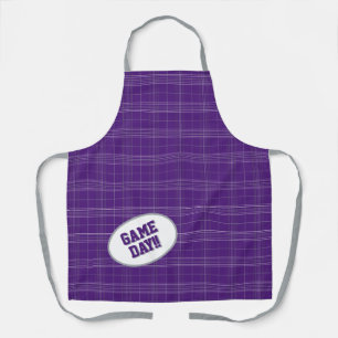 Delantal Horno Frog Purple Plaid Pattern Day