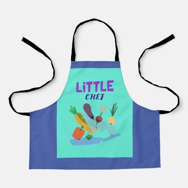 Delantal Hortalizas del pequeño chef (Anverso)