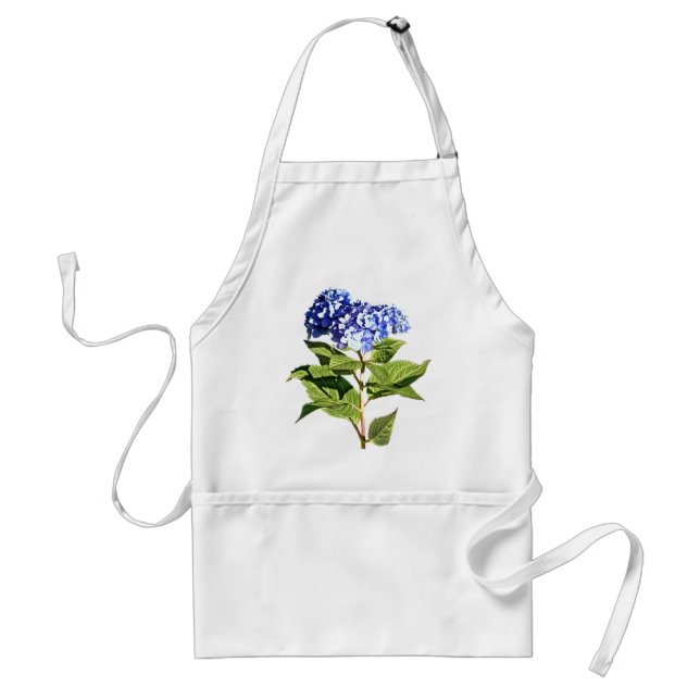 Delantal Hortensia Azul Agraciada (Frente)