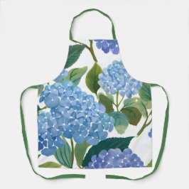 Delantal Hortensias Azules | Hermoso Arbusto Floral