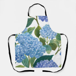 Delantal Hortensias Azules | Hermoso Arbusto Floral