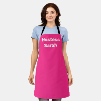 Delantal Hostess Pink Cute Bridal ducha Fiesta Bodas