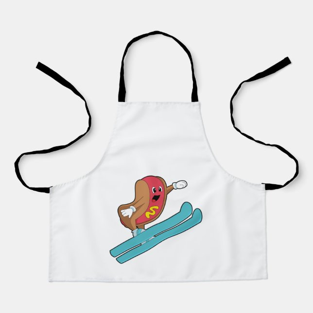 Delantal Hotdog as Ski jumper with Ski.PNG (Anverso)
