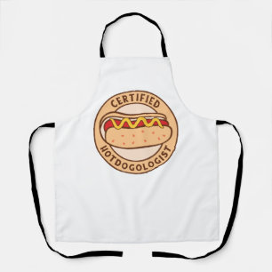 Delantal Hotdogólogo certificado Funny Hot Dog Lover