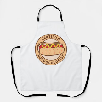 Delantal Hotdogólogo certificado Funny Hot Dog Lover