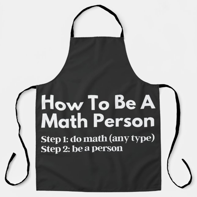 Delantal How To Be A Math Person (Anverso)