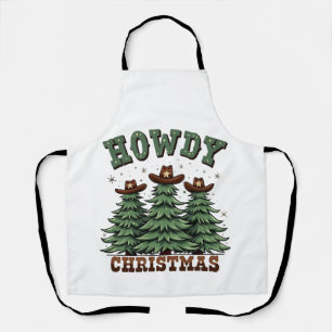 Delantal Howdy Navidades Cactus Western Xmas