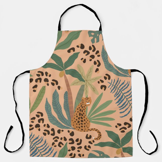 Delantal Huella de leopardo de la jungla: patrón sin costur (Anverso)