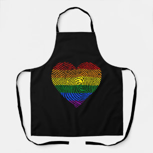 Delantal Huella digital de la bandera LGBT Orgullo de regal