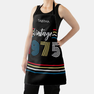 Delantal Huella retro vintage 1975 Colores primarios