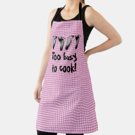 Delantal Huellas de gemelos en gingham