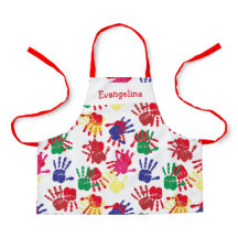 Huellas manuscritas pintadas coloridas para niños