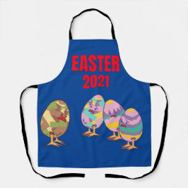 Delantal Huevo divertido pintado de Pascua