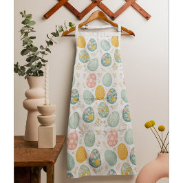 Delantal Huevos de Pascua de Pastel Patrón Floral - Lindo P