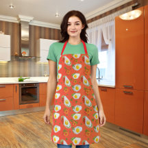 Huevos fritos con pimientos rojos naranja