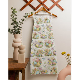 Delantal Huevos y conejos de Pascua de pastel Flores y mari