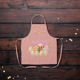 Delantal Huevos y otras delicias rosas