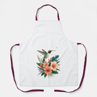 Delantal Hummingbird Bloom All-Over Apron