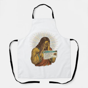 Delantal Humor de actualización de estado de Jesús avergonz