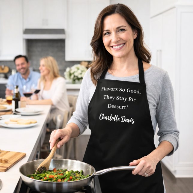 Delantal Humor de diversión en blanco negro del chef privad (Subido por el creador)