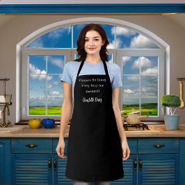 Delantal Humor de diversión en blanco negro del chef privad