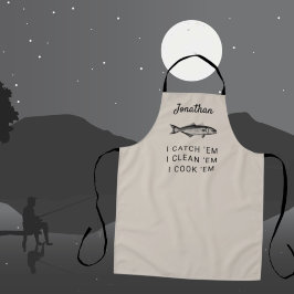 Delantal Humor de pesca regalo de pescador personalizado